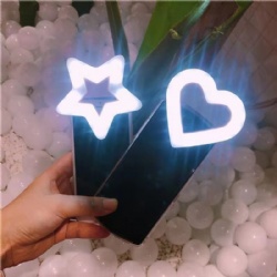 Heart & Star Selfi Ring Light with Clip
